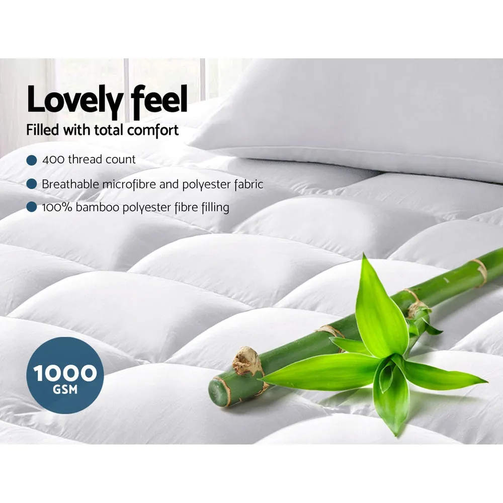 Anti-Allergy Bamboo Mattress Topper, Single | Giselle Bedding