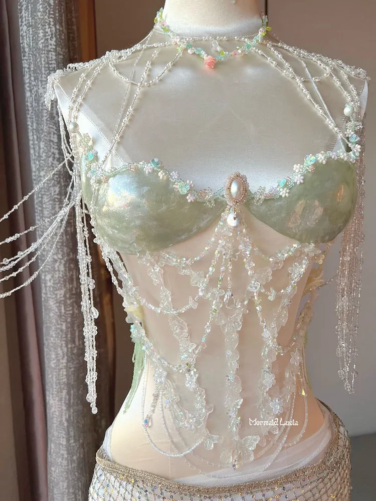 Aphrodite Garland Resin Porcelain Mermaid Corset Bra Top Cosplay Costume Patent-Protected