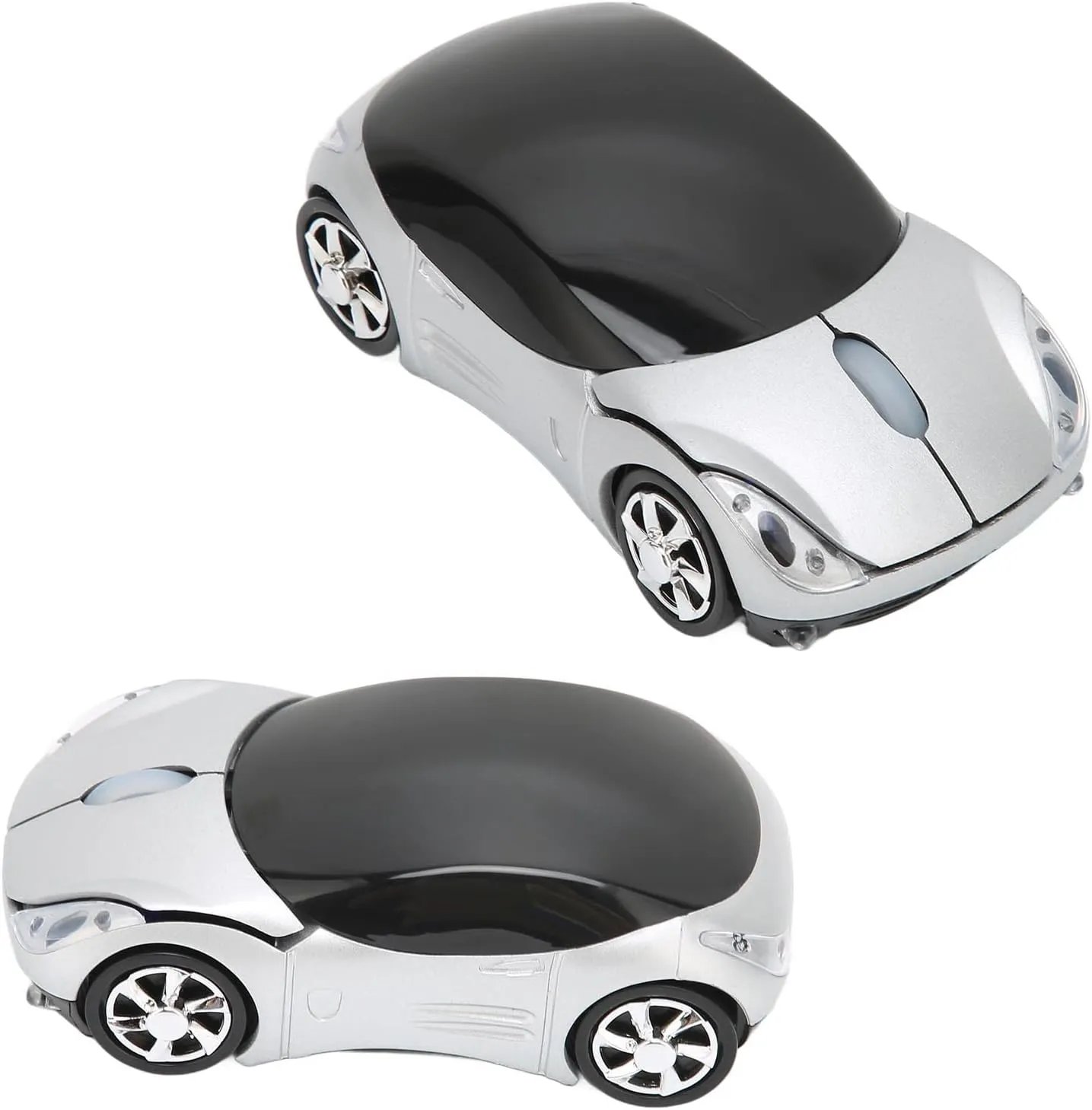 ASHATA Mouse, 2.4GHz Cool Sport Car Mouse, Car Shape Mouse Optical Gaming Mouse for 98 for Win 7 for Linux,for PC Laptop Computer (Silver)