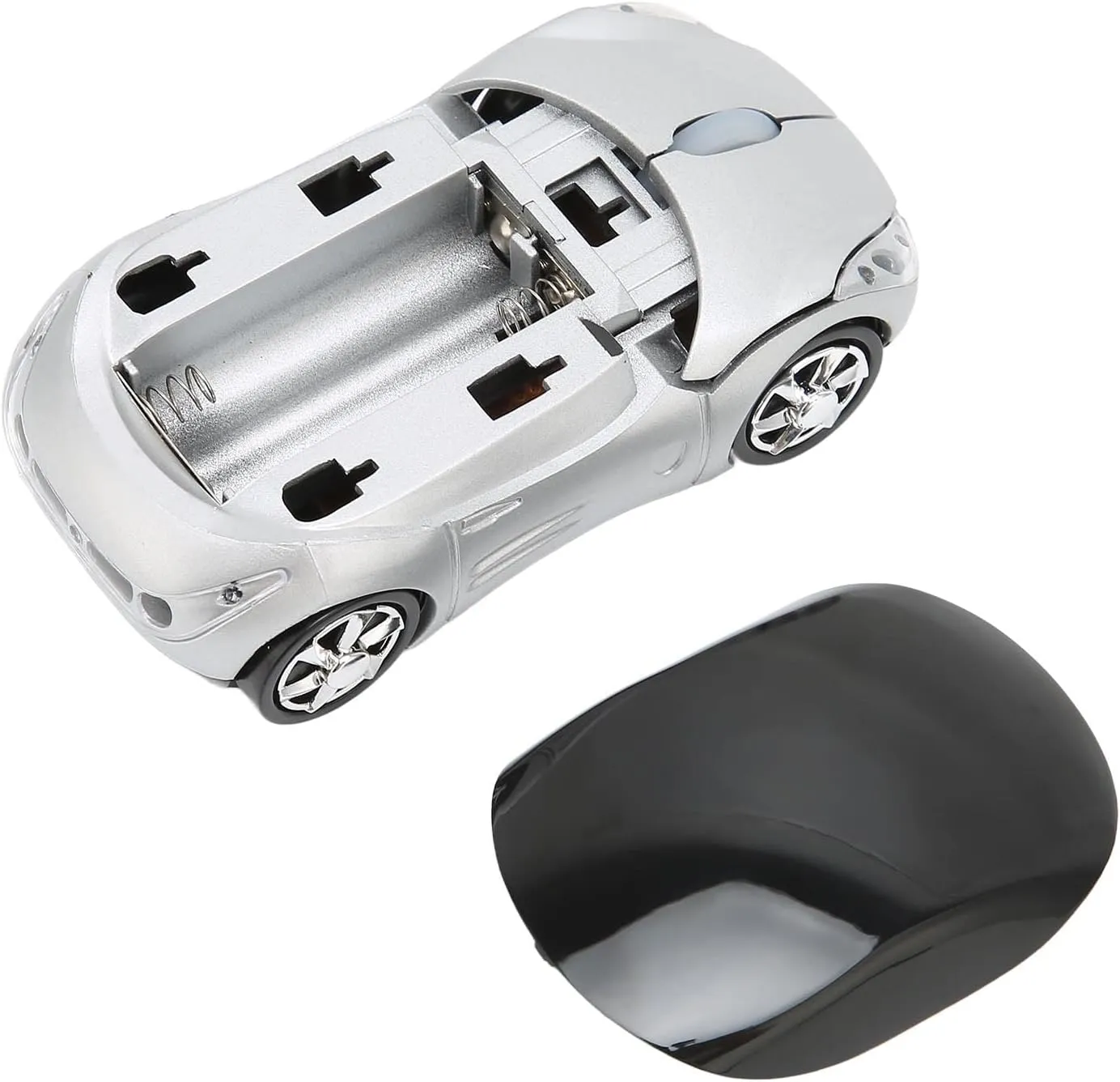 ASHATA Mouse, 2.4GHz Cool Sport Car Mouse, Car Shape Mouse Optical Gaming Mouse for 98 for Win 7 for Linux,for PC Laptop Computer (Silver)