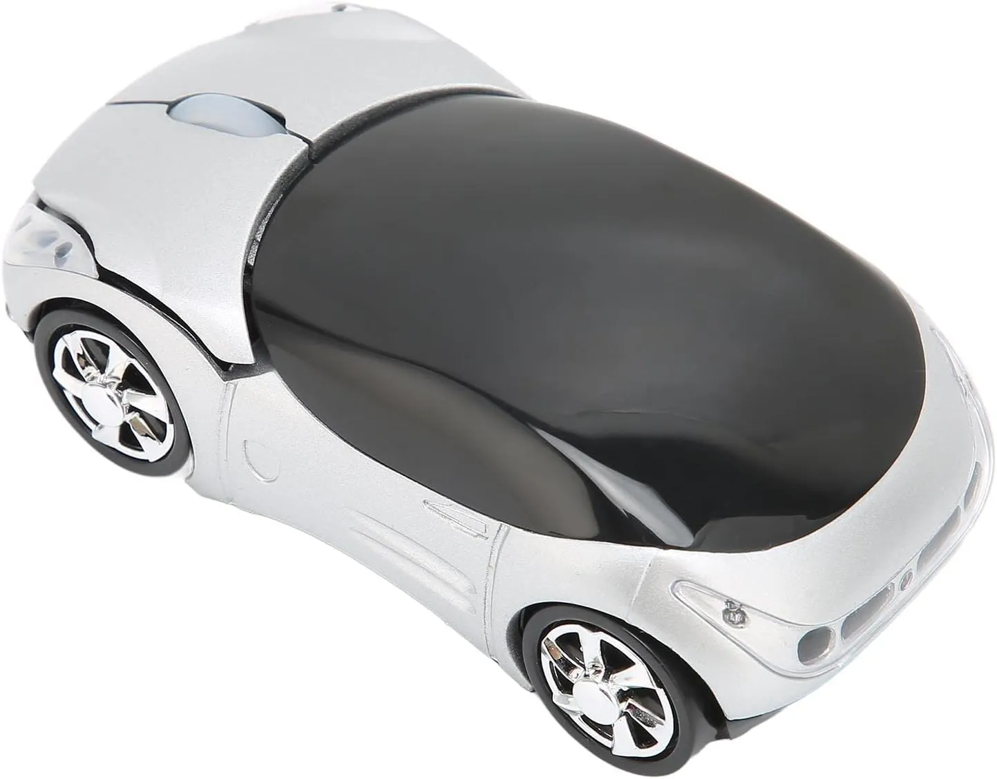ASHATA Mouse, 2.4GHz Cool Sport Car Mouse, Car Shape Mouse Optical Gaming Mouse for 98 for Win 7 for Linux,for PC Laptop Computer (Silver)