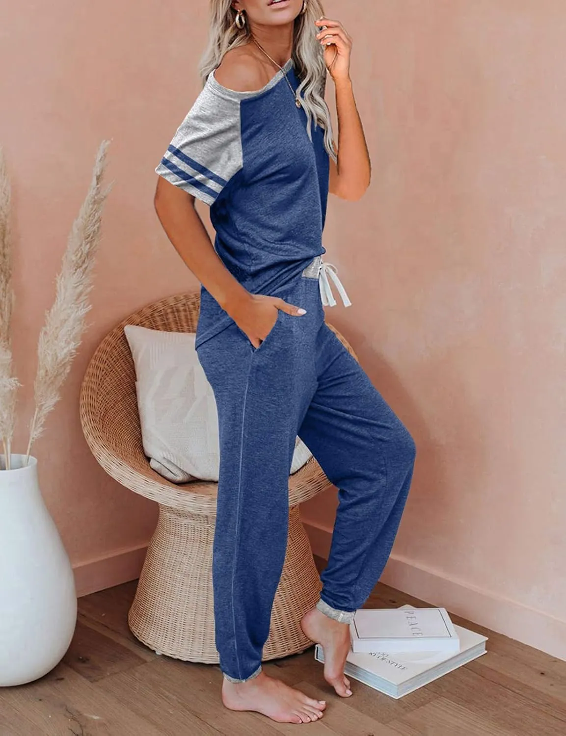 AUTOMET 2 Piece Lounge Sets For Women Summer Pajamas Two Piece Set Travel Outfits Lingerie Sleep Loungewear Matching Clothing