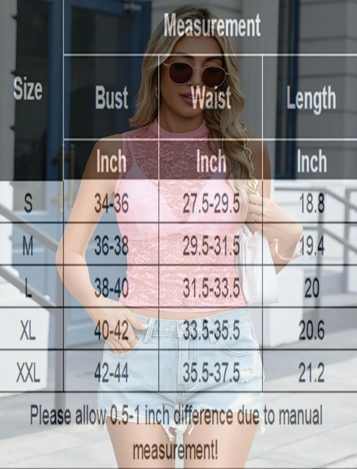 Avidlove Sexy Lace Top for Women Sleeveless Mesh Sheer Tops Mock Neck Lace Floral See Through Tank Blouses Shirts