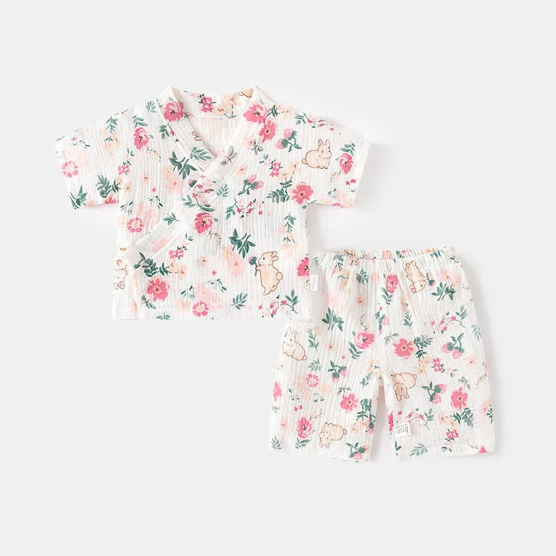 Baby 2-Piece Bear Strawberry Pajamas Set