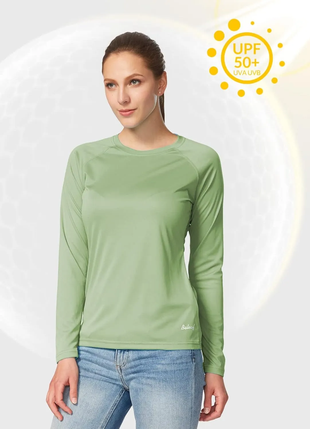baleaf Women's UPF 50  Sun Shirts Long Sleeve UV Protection Rash Guard Lightweight Quick Dry SPF Hiking Tops Outdoor