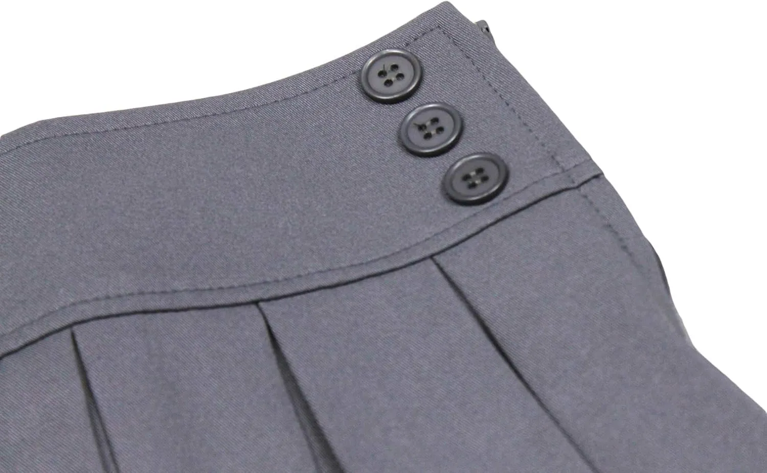 Bienzoe Girls School Uniform Skirt: Kids Adjustable Waist Stretchy Pleated Skort