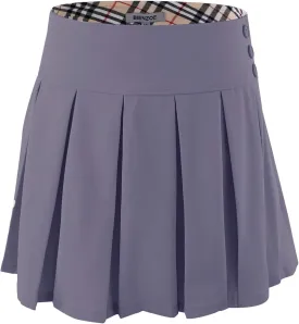 Bienzoe Girls School Uniform Skirt: Kids Adjustable Waist Stretchy Pleated Skort