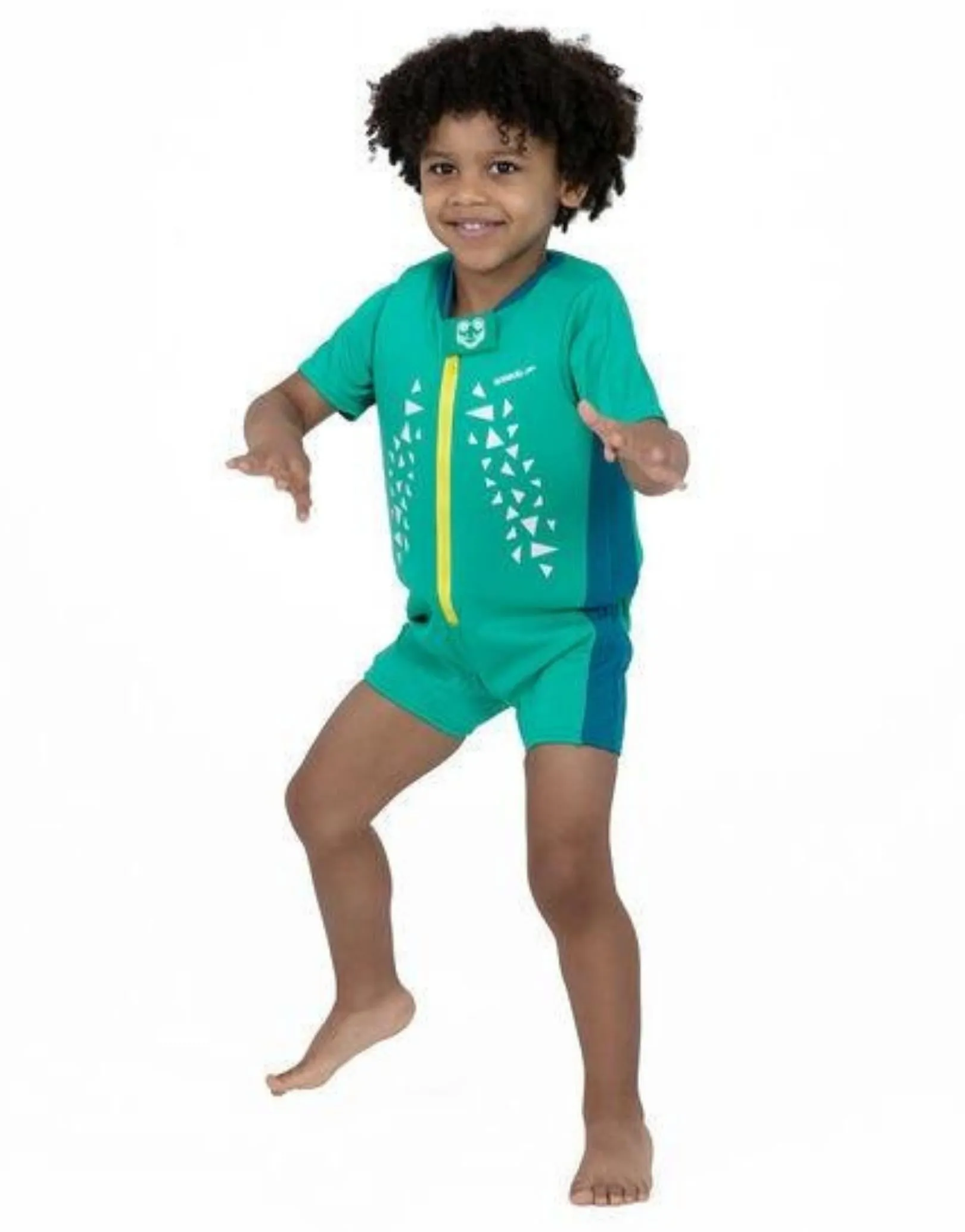 Croc Printed Float Suit - Green/Blue