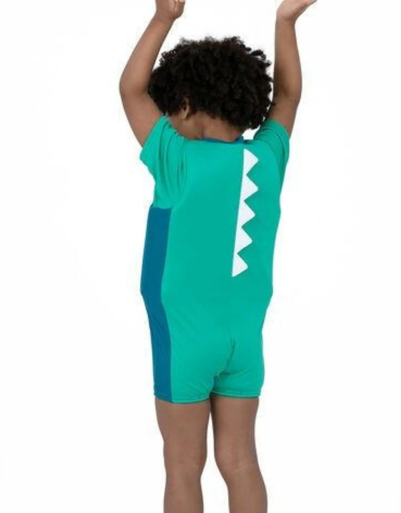 Croc Printed Float Suit - Green/Blue