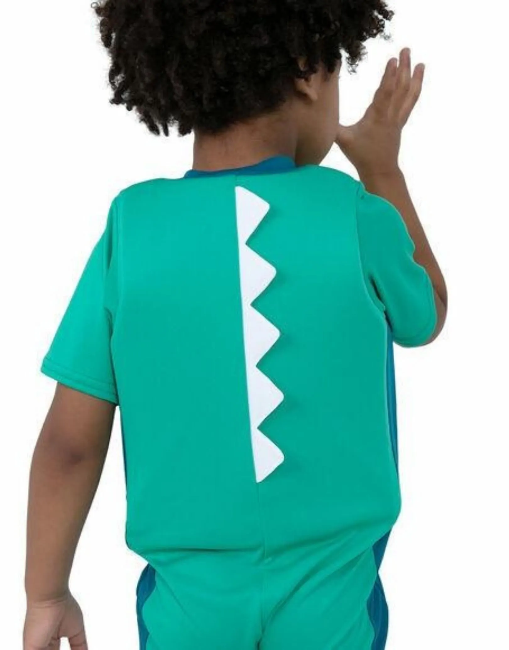 Croc Printed Float Suit - Green/Blue