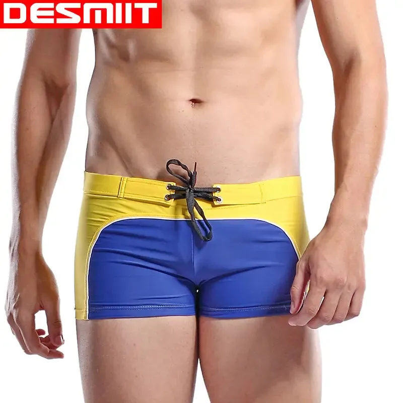 DESMIIE Men's swimming trunks for men Fashion Colorblock Loose