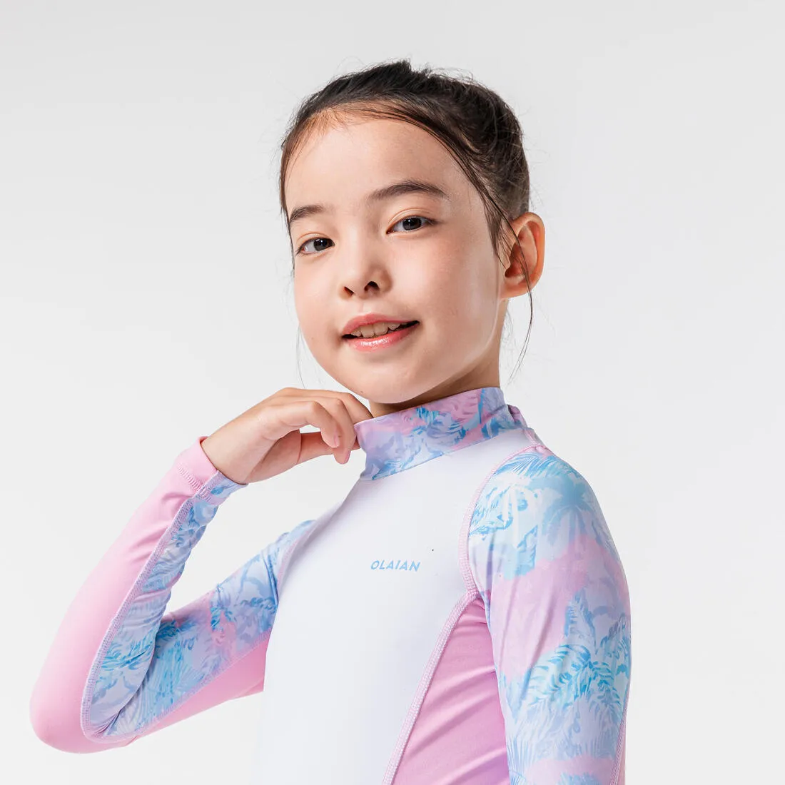 Girl's Rash Vest Long Sleeve - 500