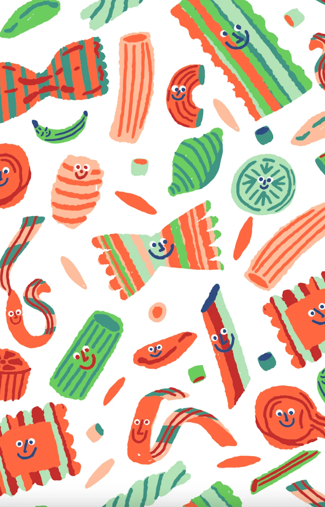 Holiday Pasta Baby Kimono Onesie