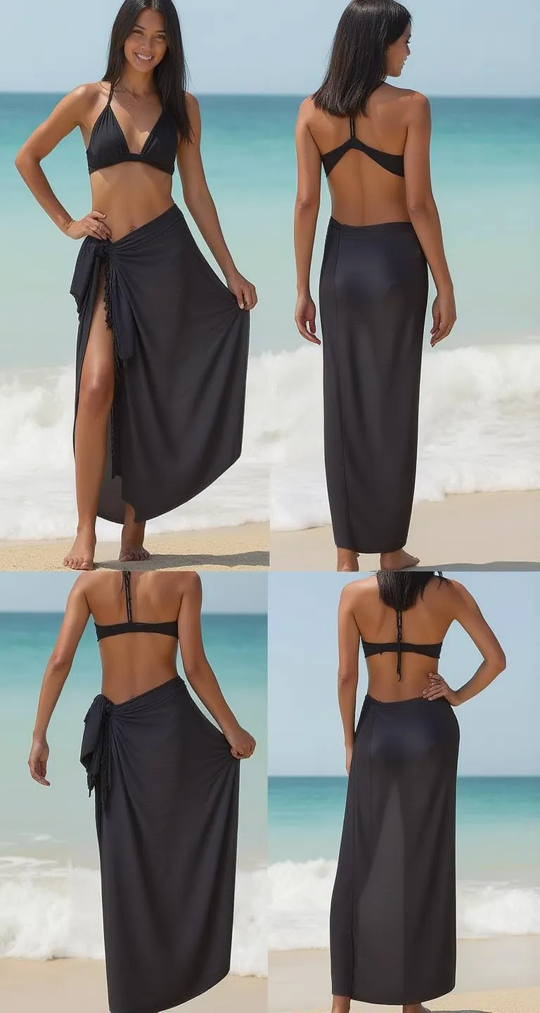 INGEAR Sarong Bathing Suit Cover Up for Women  Long Pareo Beach Wraps, Swimsuit Coverup Skirt, Stylish Bikini Cover Up