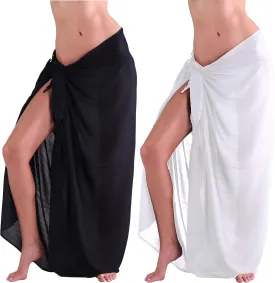 INGEAR Sarong Bathing Suit Cover Up for Women  Long Pareo Beach Wraps, Swimsuit Coverup Skirt, Stylish Bikini Cover Up