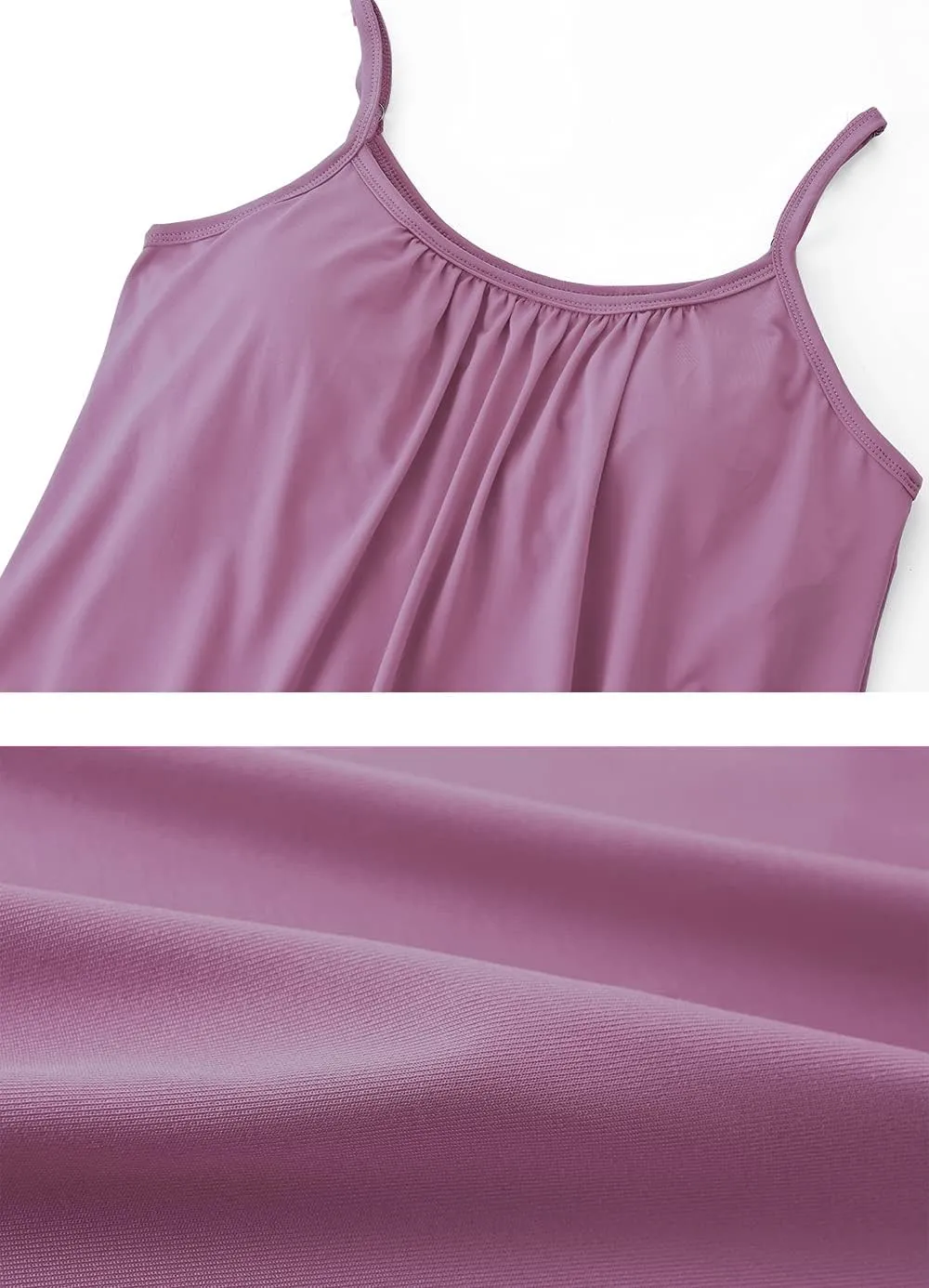 jonivey Women Casual Camisole with Removable Shelf Bra Spaghetti Straps Flowy Lounge Padded Cami Tank Top
