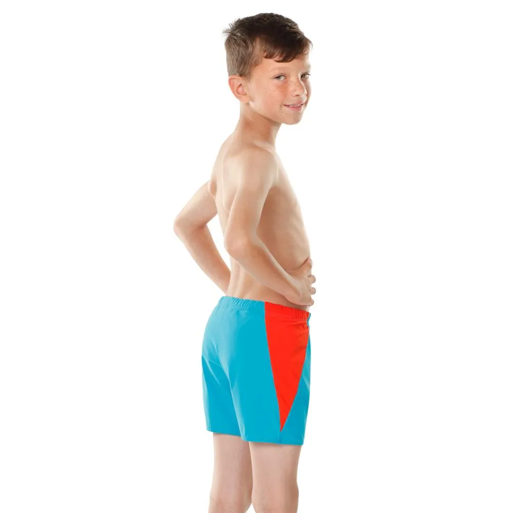 Kes-Vir Boys Incontinence Swim Shorties - Turquoise/Orange