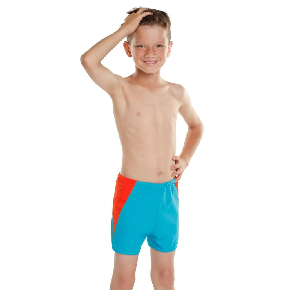 Kes-Vir Boys Incontinence Swim Shorties - Turquoise/Orange