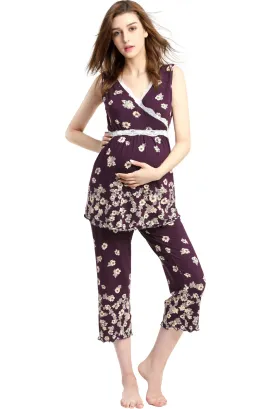 Kimi   Kai Maternity "Loren" Nursing PJ Set