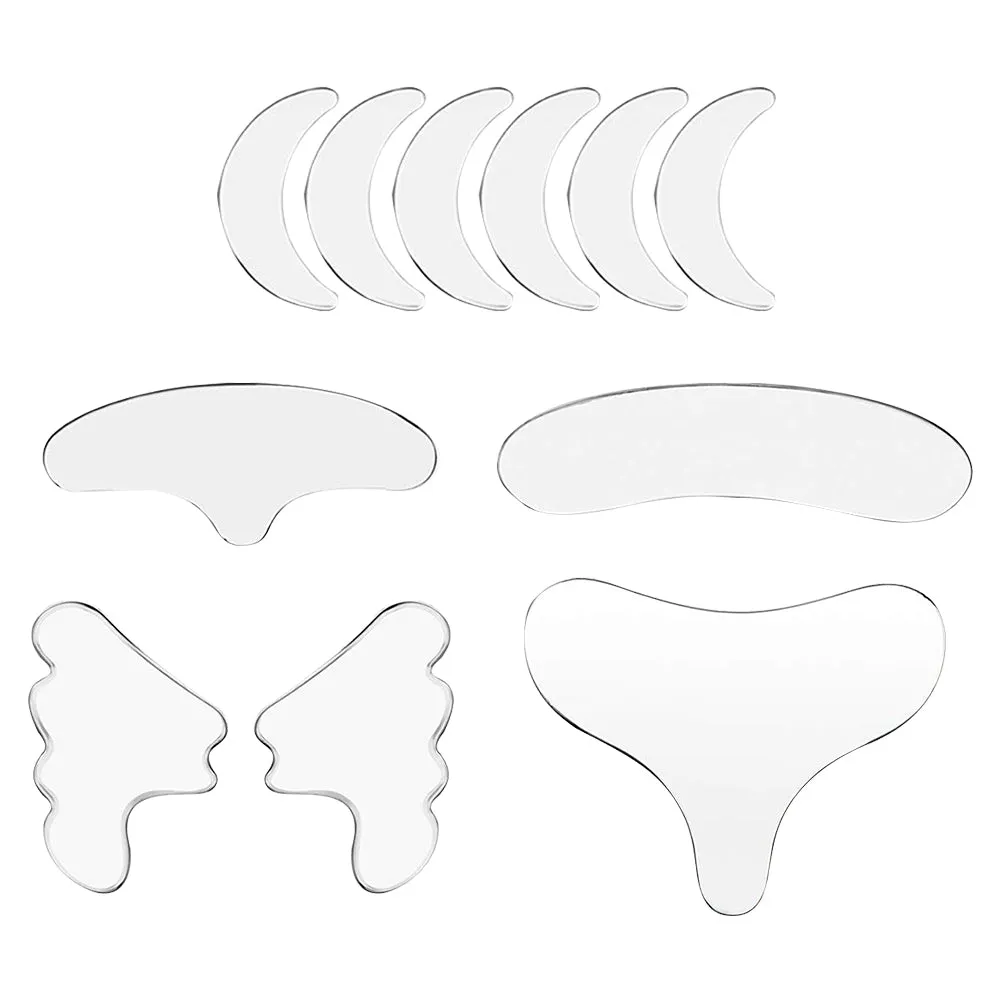 (NET)  Reusable Silicone  Face Lift Kit Forehead Neck Line Remover Eye Cover Anti Aging Skin/279876