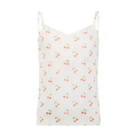 Polkadot GIRLS CHERRY Print CAMISOLE w Lace