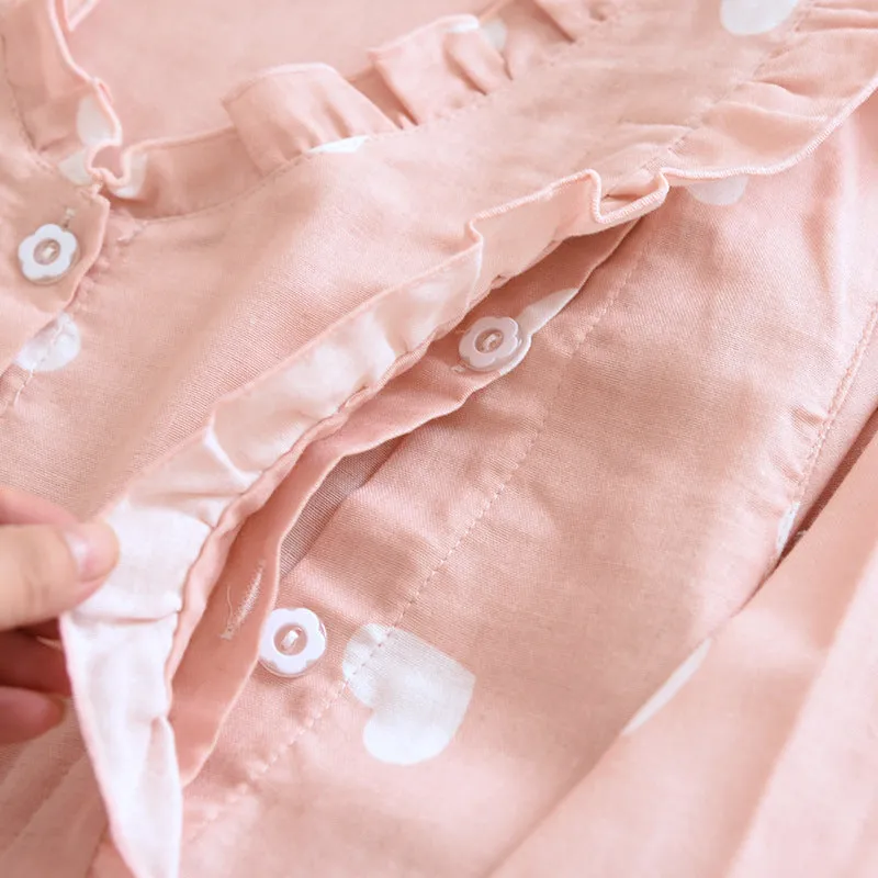 Pure Cotton Gauze Confinement Clothing Thin Kimono Pajamas bedtime wear