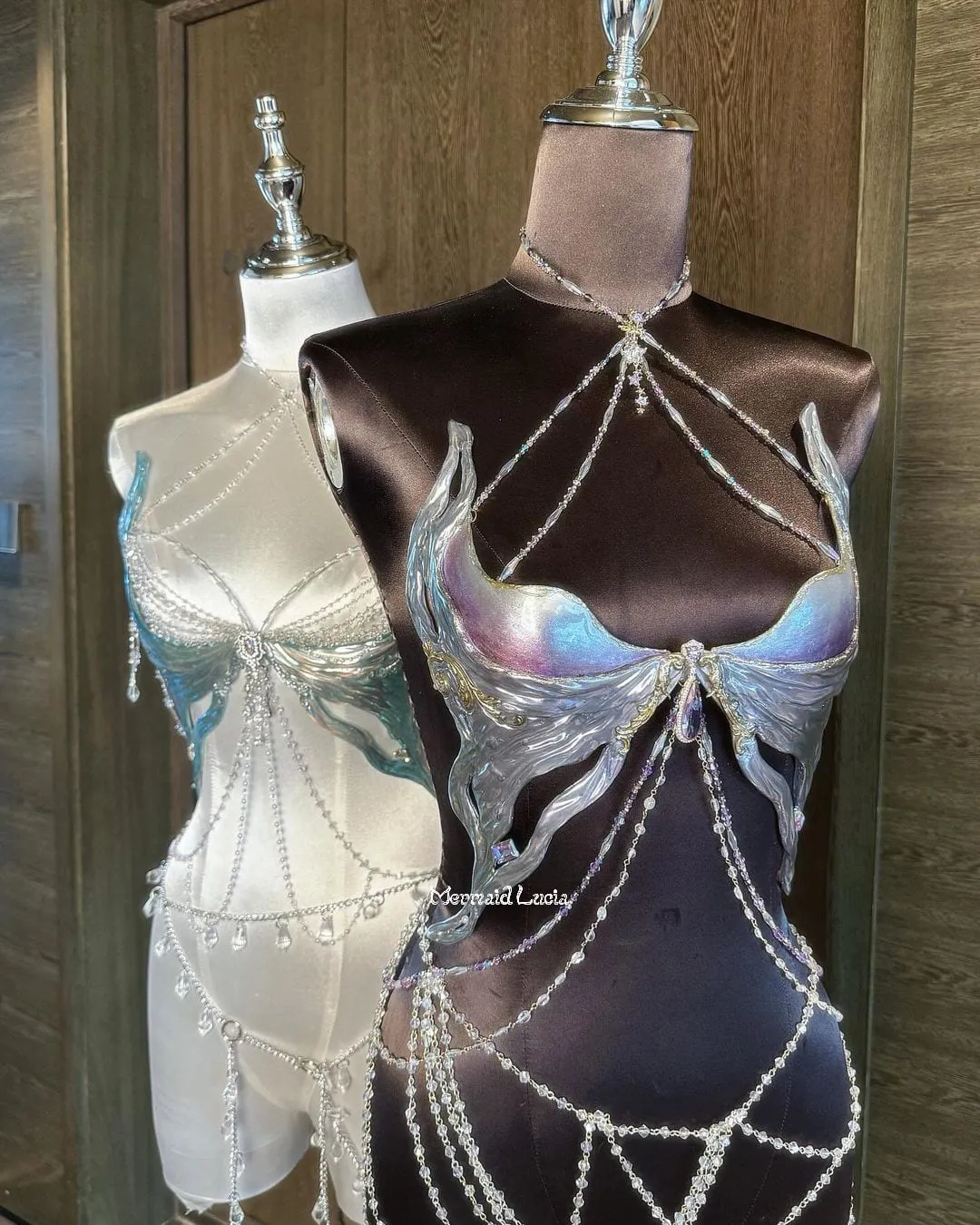 Purple Freyja Resin Mermaid Corset Bra Top Cosplay Costume Patent-Protected