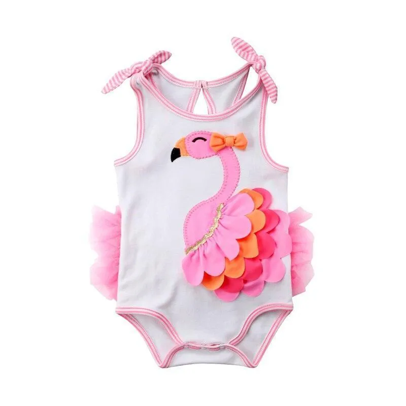 "Flamingo Flare" One-Piece Swimsuit