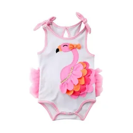 "Flamingo Flare" One-Piece Swimsuit