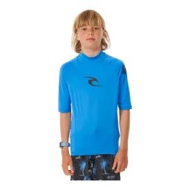 Rip Curl Brand Wave UV Short Sleeve Rash Vest - Boys (8-16 years)