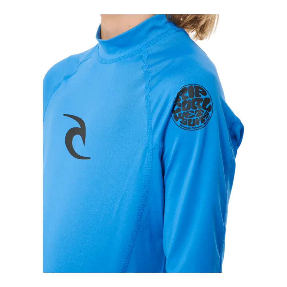 Rip Curl Brand Wave UV Short Sleeve Rash Vest - Boys (8-16 years)