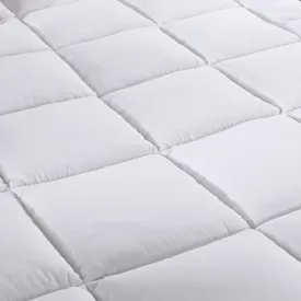 Royal Comfort 1000GSM Memory Mattress Topper Cover Protector Underlay Single White