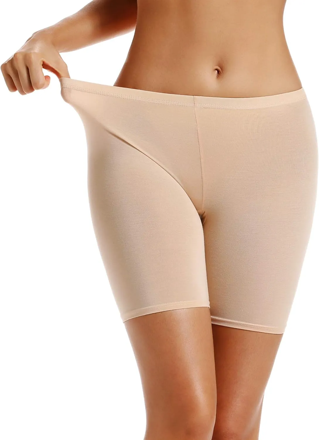 Slip Shorts Modal Fabric Stretch Smooth Boyshorts for Yoga Bike Short Boxer Briefs (4 Pack)