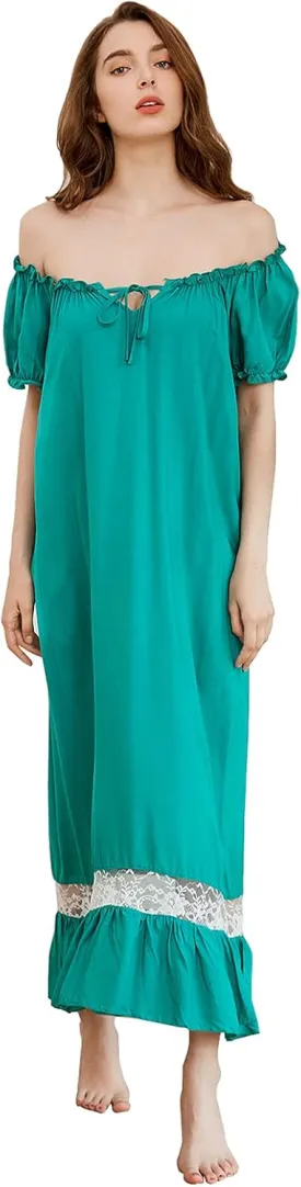 Super Soft Vintage Victorian Palace Style Nightgown Modal Viscose Rayon