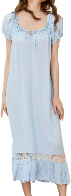Super Soft Vintage Victorian Palace Style Nightgown Modal Viscose Rayon