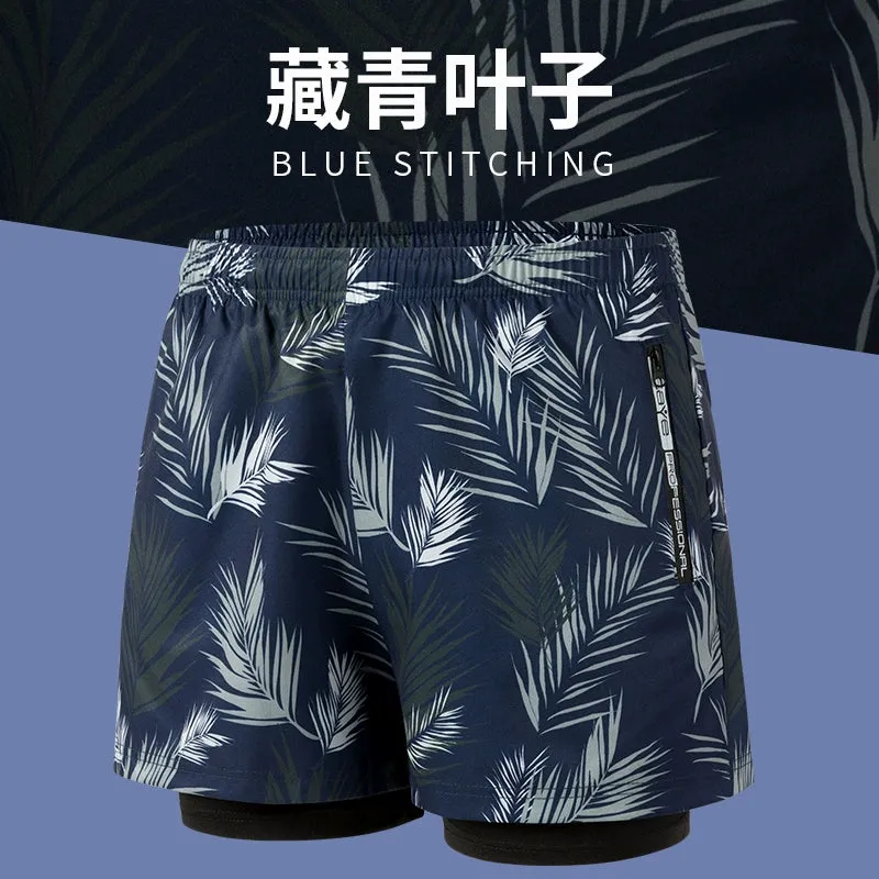 Swimming Trunks Men's Anti-Embarrassment Loose Quick-Drying Men Swimming Trunks Boxer Swimsuit Suit Beach Pants Hot Spring Swimming Equipment