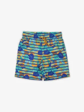 Tropical Print Kids Swim Shorts