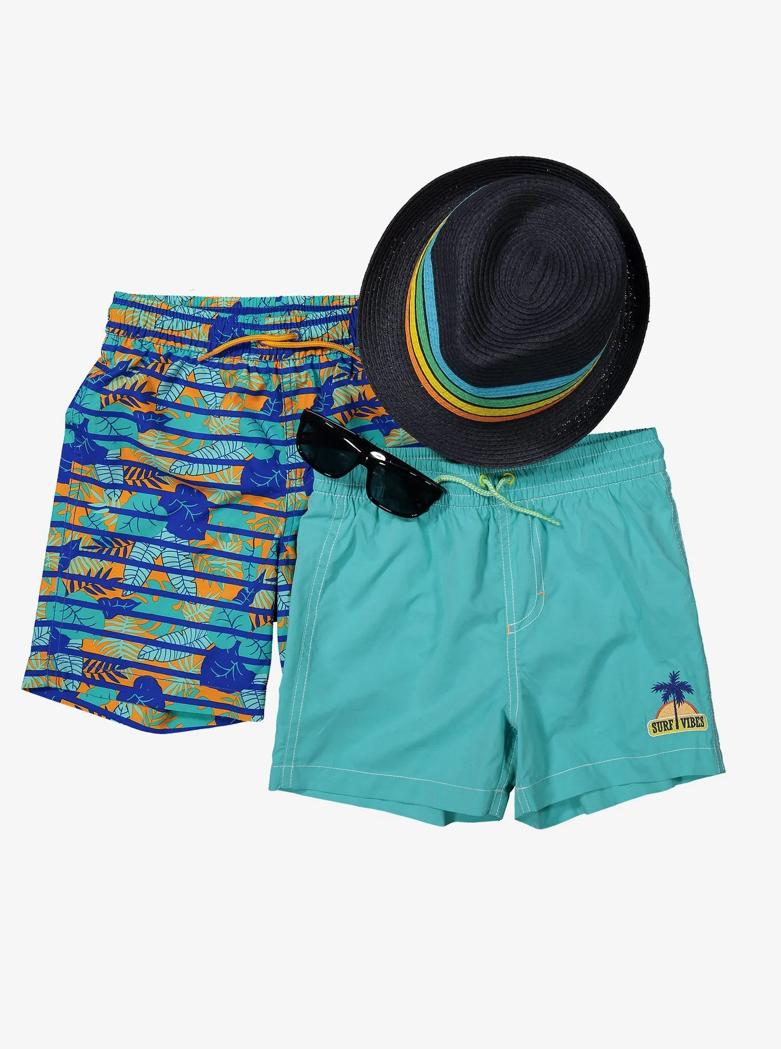 Tropical Print Kids Swim Shorts