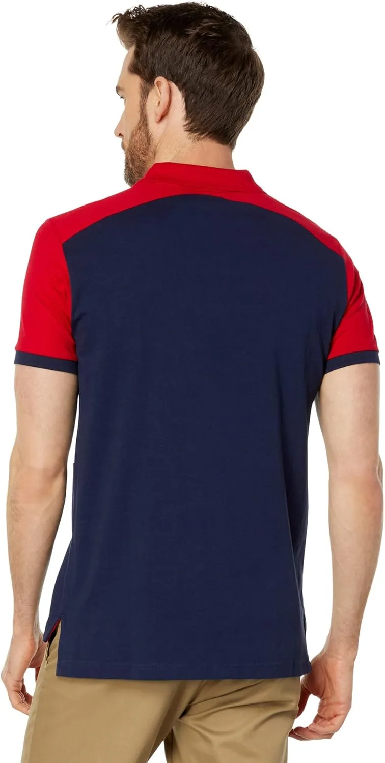 U.S. POLO ASSN. Slim Fit Chest Stripe Color-Block Polo