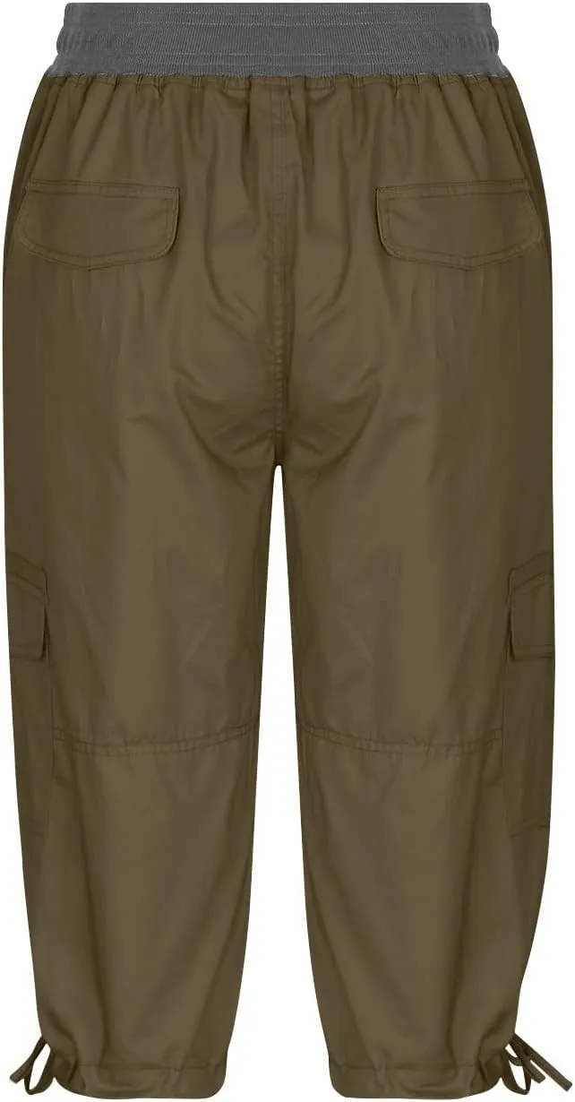 Womens Cargo Capris Hiking Pants Lightweight Quick Dry Outdoor Athletic Capri Summer Casual Bermuda Shorts w Pockets