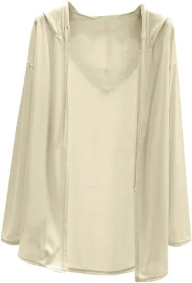 Womens Lightweight Casual Hoodie Cardigans Open Front Cover Ups Long Sleeve Outwear Coat Sun Protection Cover Clothes
