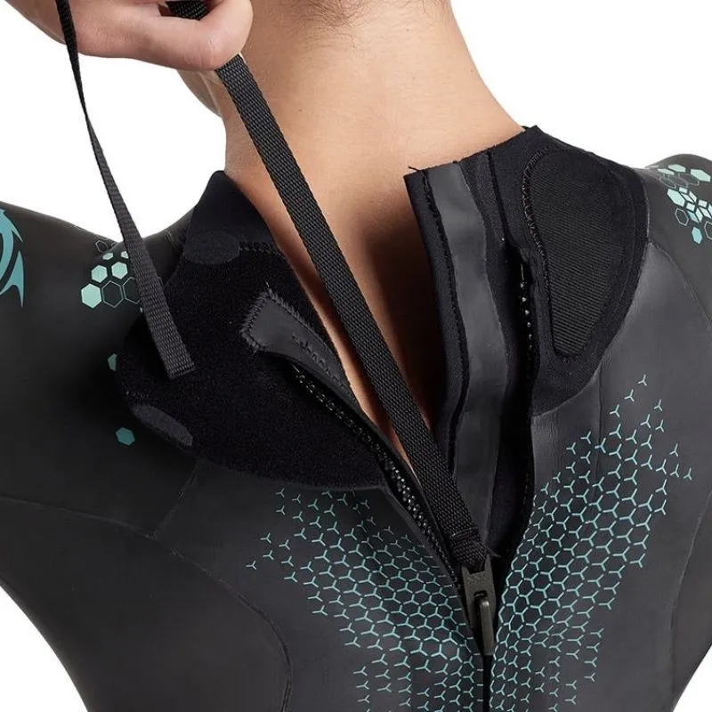WOMEN'S POWERSKIN STORM WETSUIT - CORAL BLUE