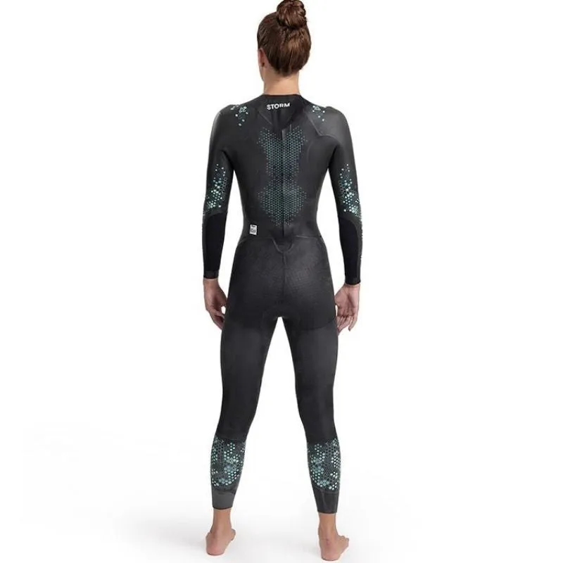 WOMEN'S POWERSKIN STORM WETSUIT - CORAL BLUE