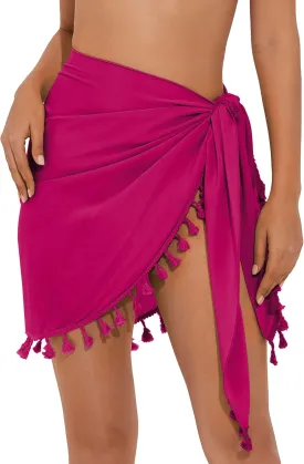 Women's Sarong Coverups Bathing Suit Wrap Skirt Beach Wrap Swimsuit Cover Ups with Tassels