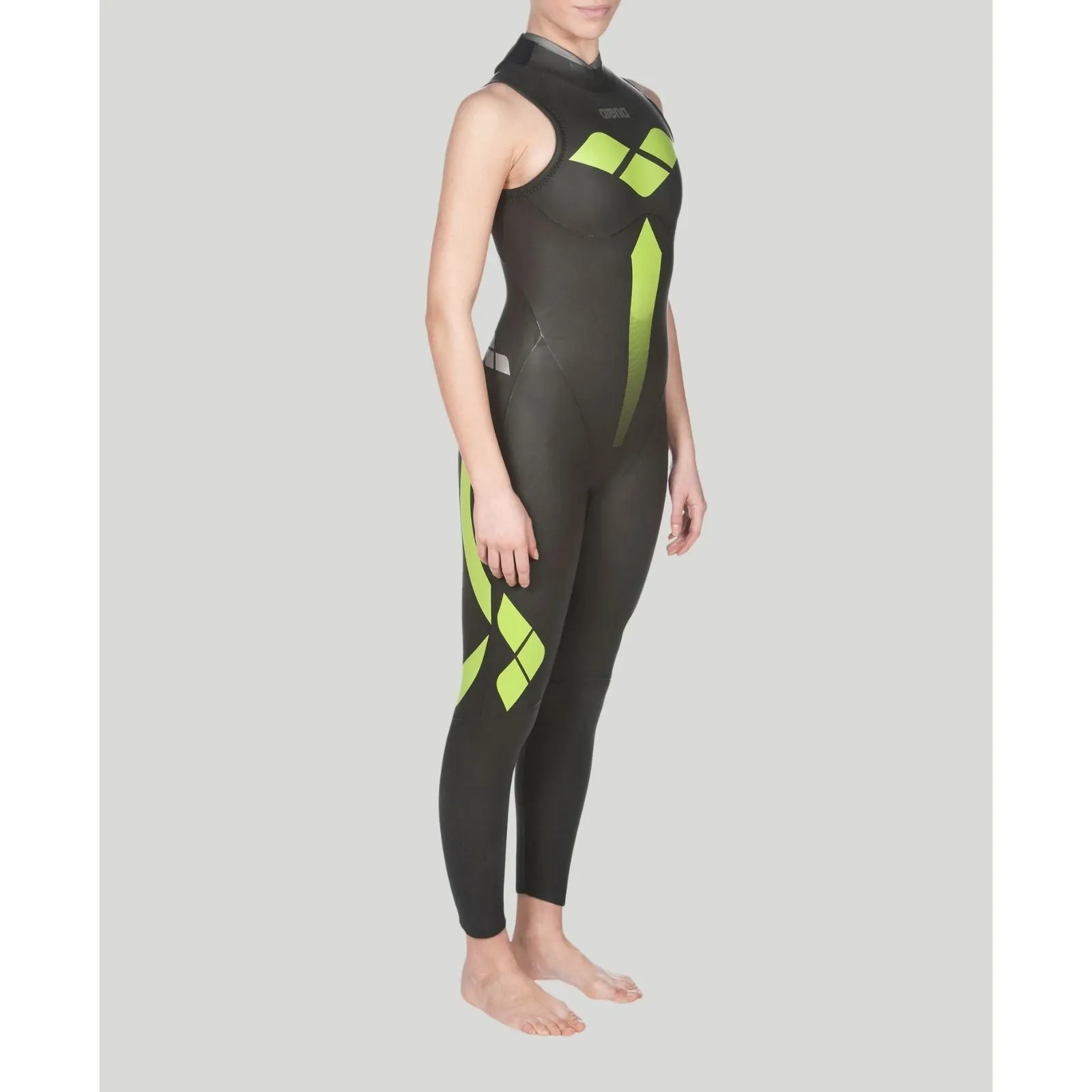 WOMEN'S SLEEVELESS TRIWETSUIT - BLACK